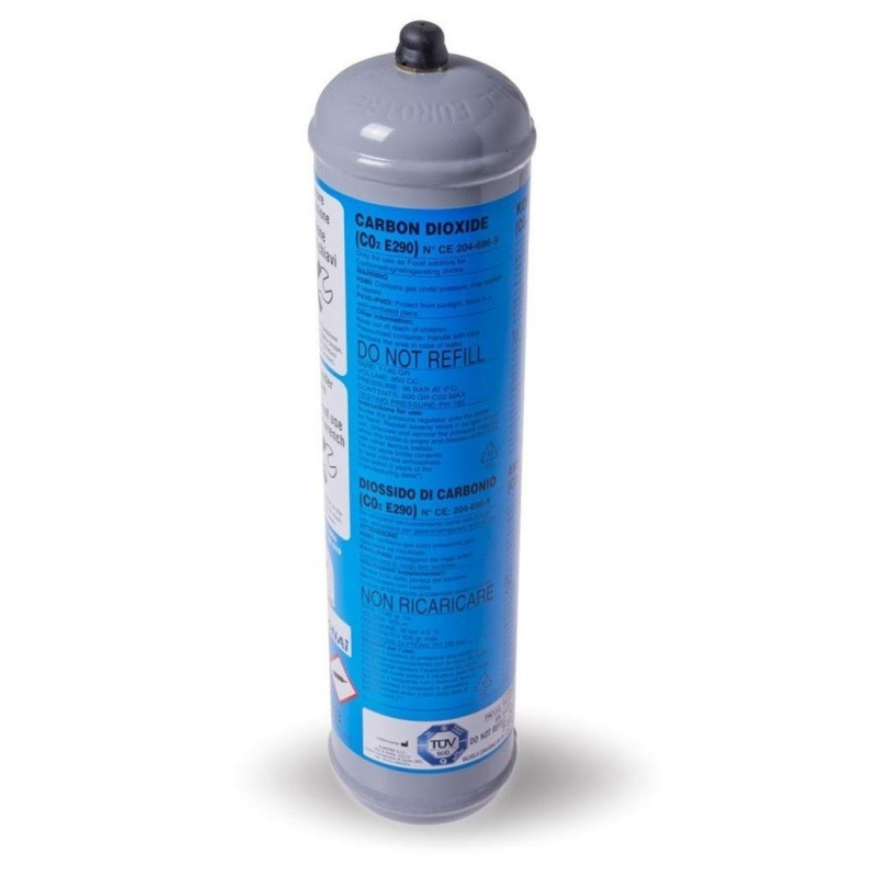 Bombona monouso CO2 600 gr. para uso alimenticio - Imagen 3